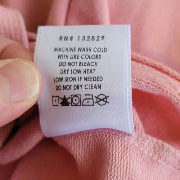 Camila Coelho Laurell Cropped Drawstring Hoodie Y2K Sweater in Mauve Size XS - Picture 5 of 7